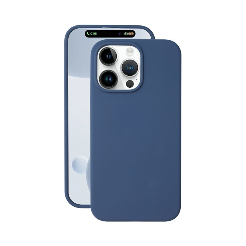 Чехол Liquid Silicone Case Pro для Apple iPhone 15 Pro, синий, Deppa