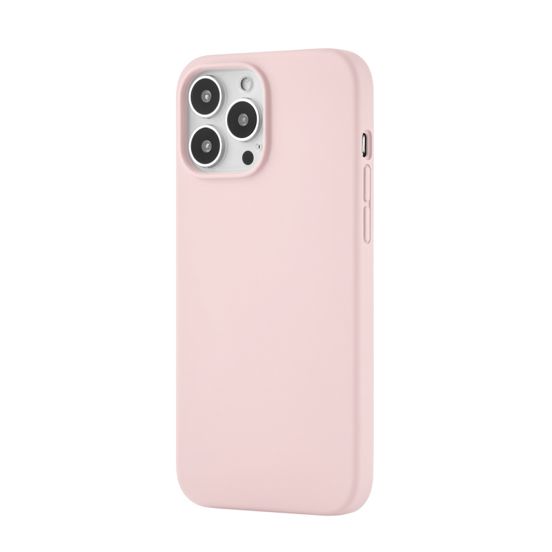Touch Case (Liquid silicone) for iPhone 13 Pro Max. Магнитная упаковка, розовый