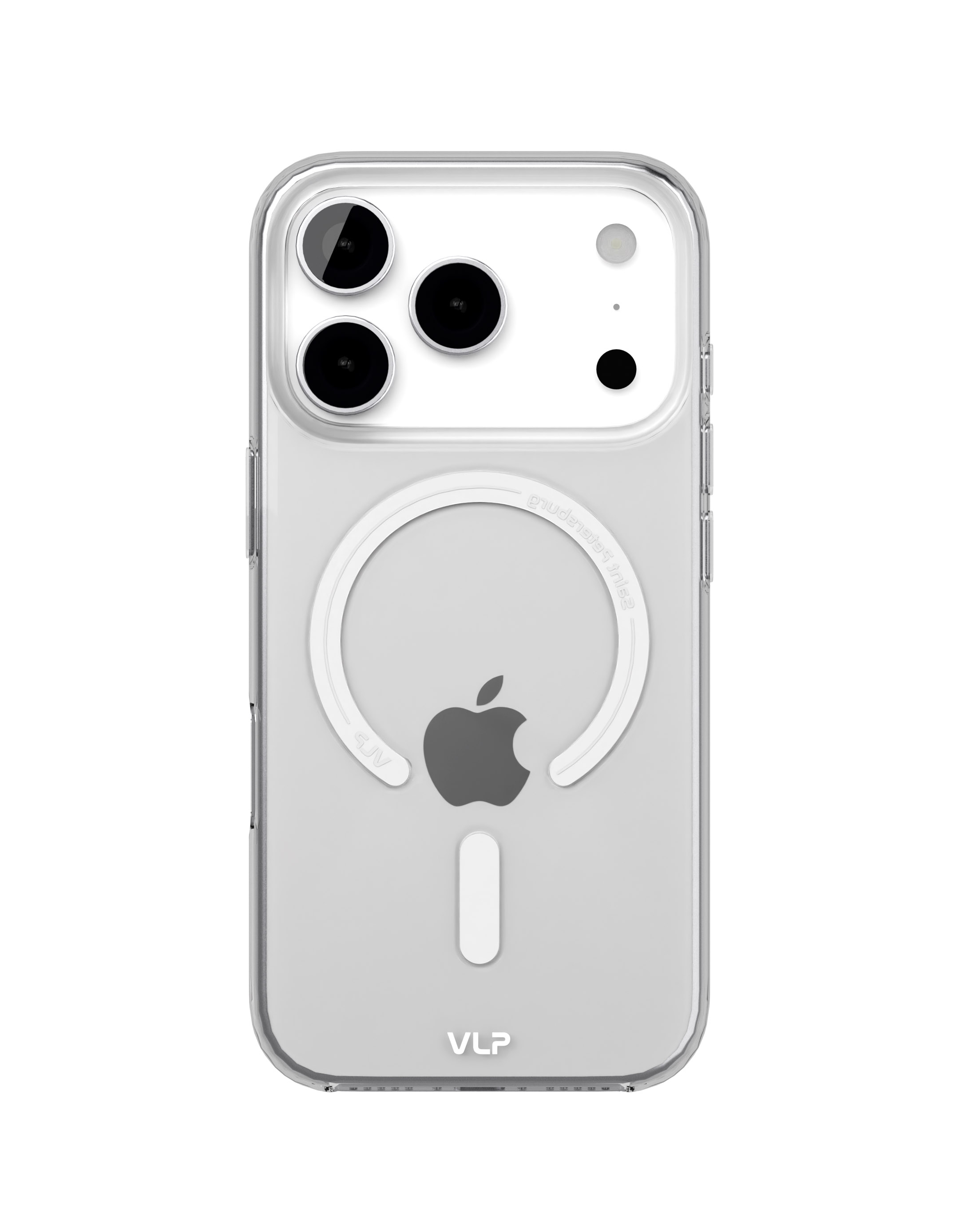 На фото изображено Чехол защитный VLP Puro Case с MagSafe для iPhone 17 Pro, прозрачный