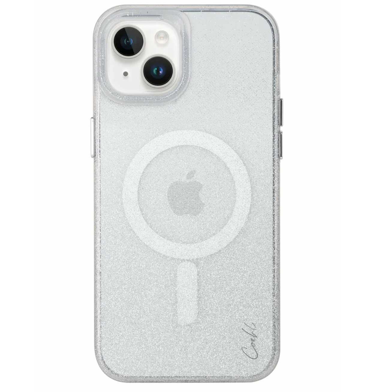 Чехол Uniq для iPhone 14 COEHL Lumino Sparkling (MagSafe), серебристый