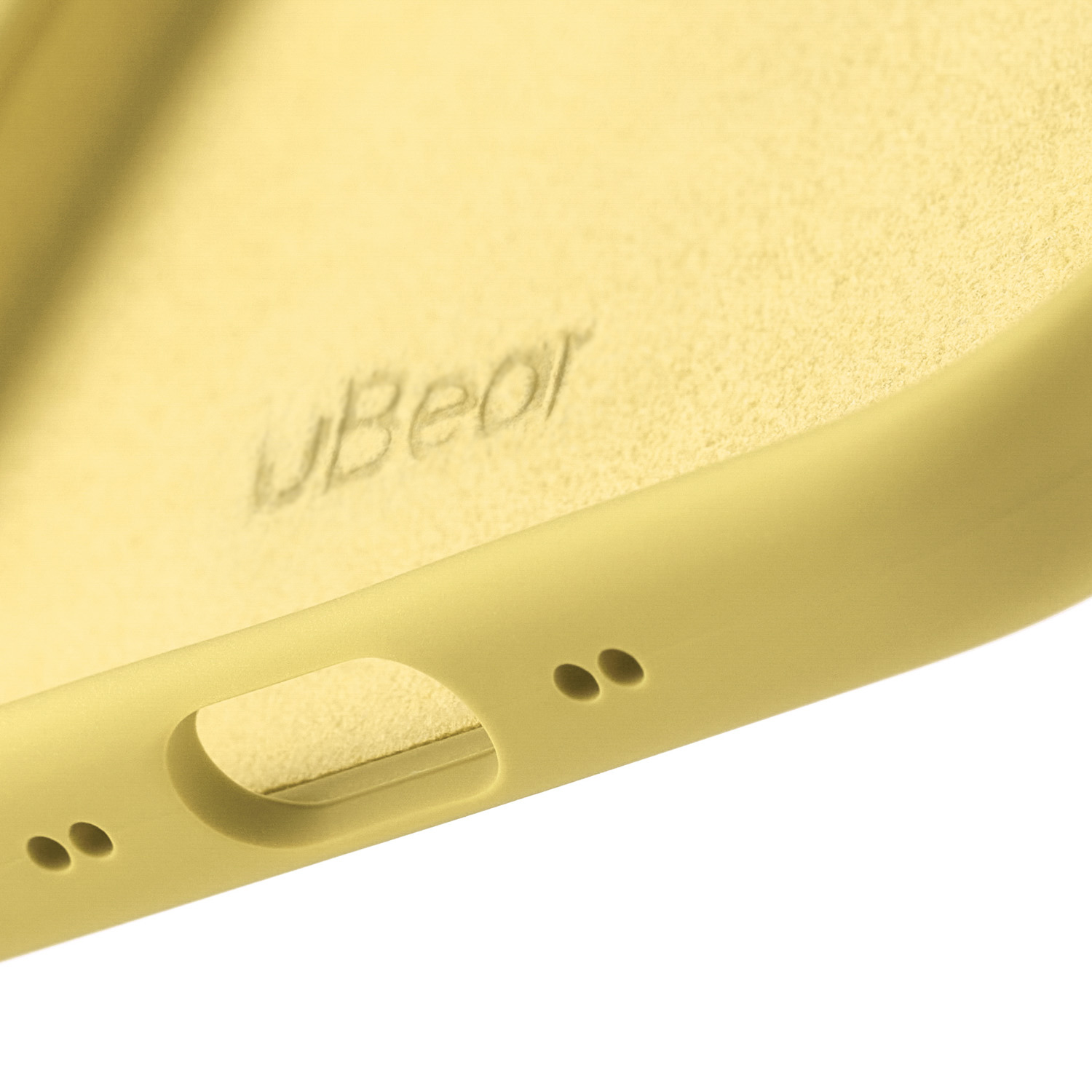 На фото изображено Чехол защитный uBear Touch Mag Case для iPhone 17 Air, MagSafe, светло-жёлтый