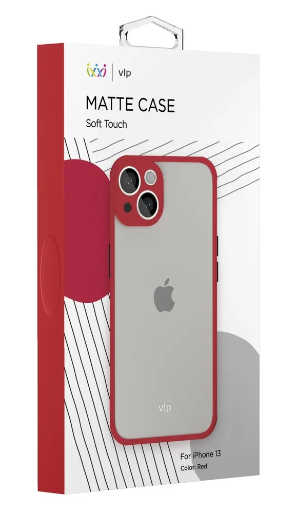 Чехол защитный "vlp" Matte Case для iPhone 13, красный