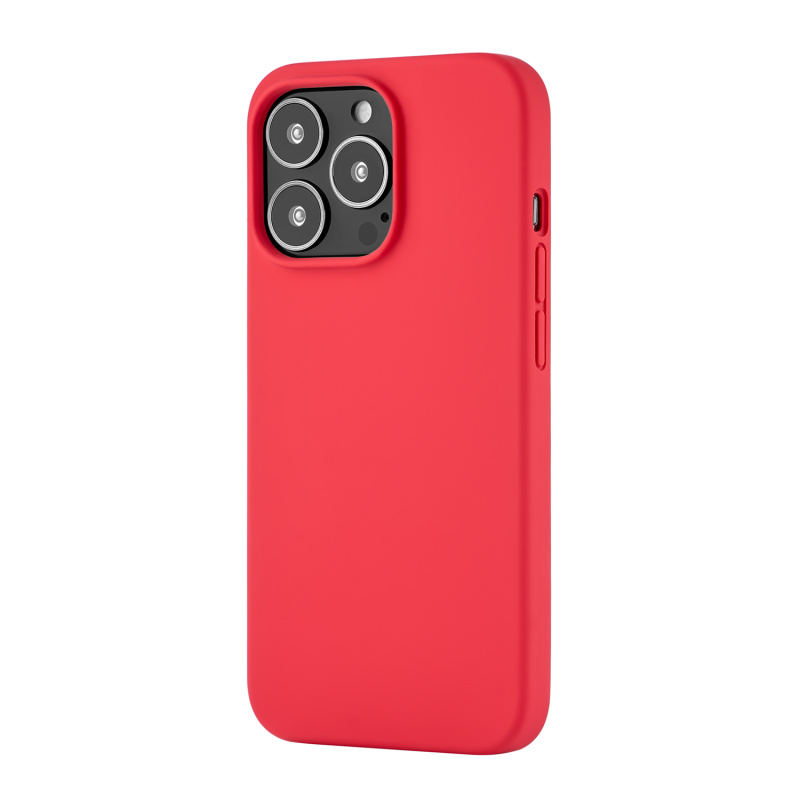 Touch Case (Liquid silicone) for iPhone 13 Pro. Магнитная упаковка, красный
