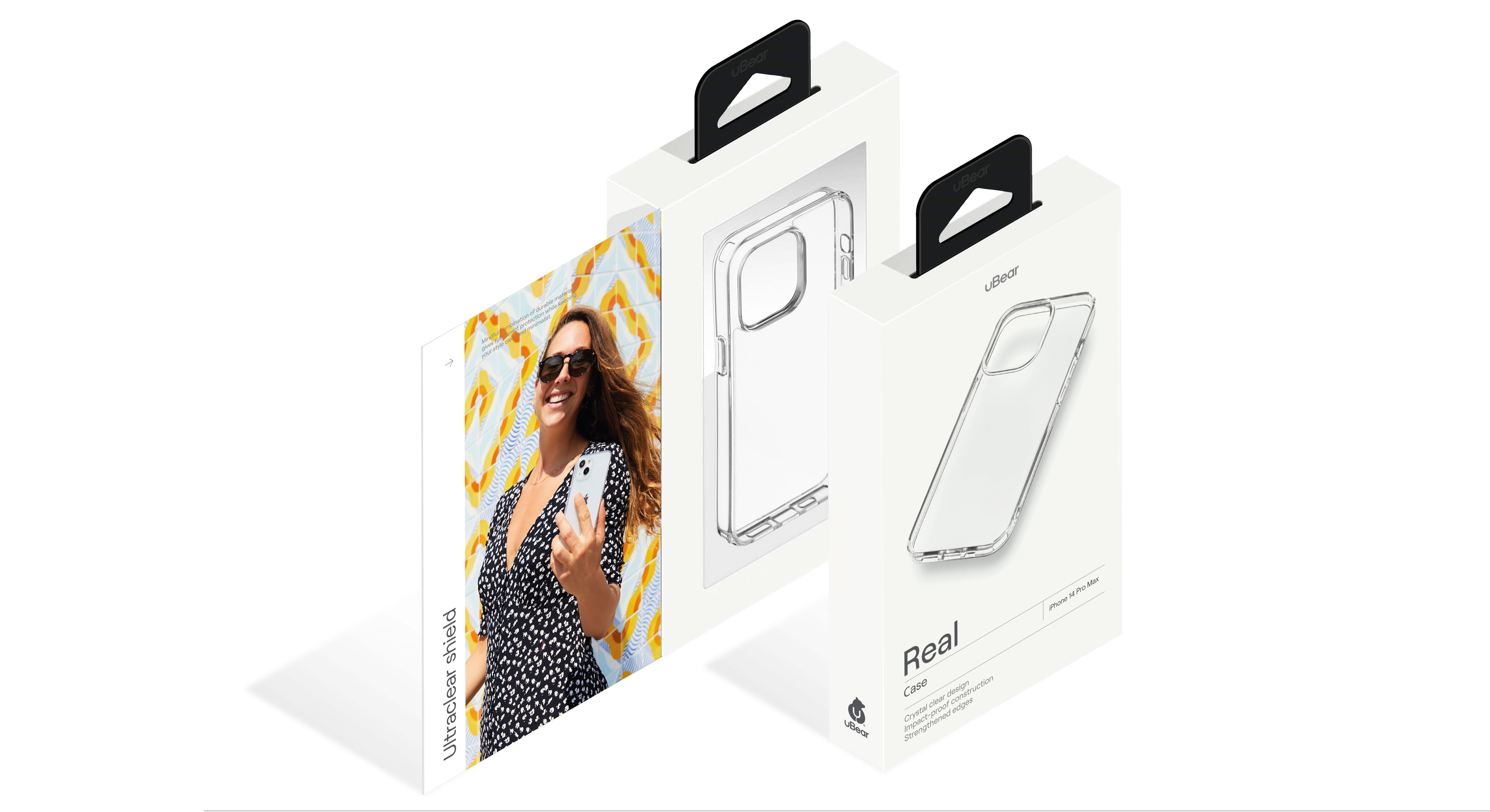 Чехол защитный uBear Real Case  для  iPhone 14 Pro Max, усиленный, прозрачный