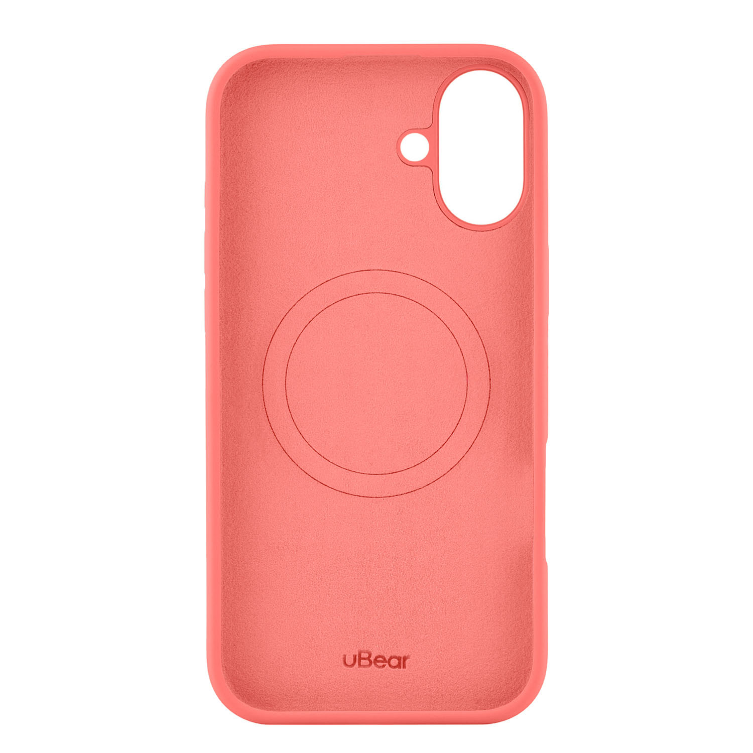 Чехол защитный uBear Touch Mag Case для iPhone 16 Plus, MagSafe совместимый, силикон, софт-тач, коралловый