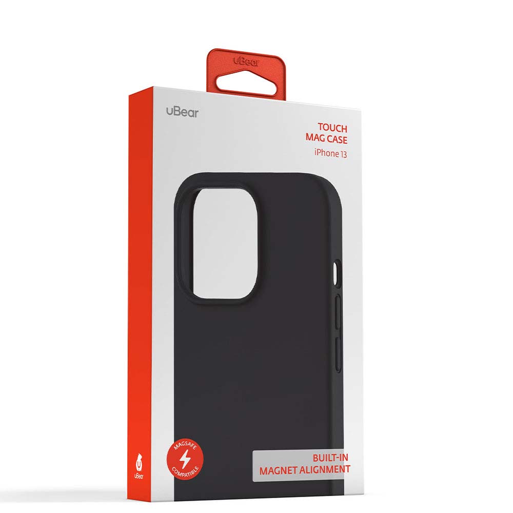 Touch Mag Сase (Liquid silicone) for iPhone 13 MagSafe Compatible. Магнитная упаковка, чёрный