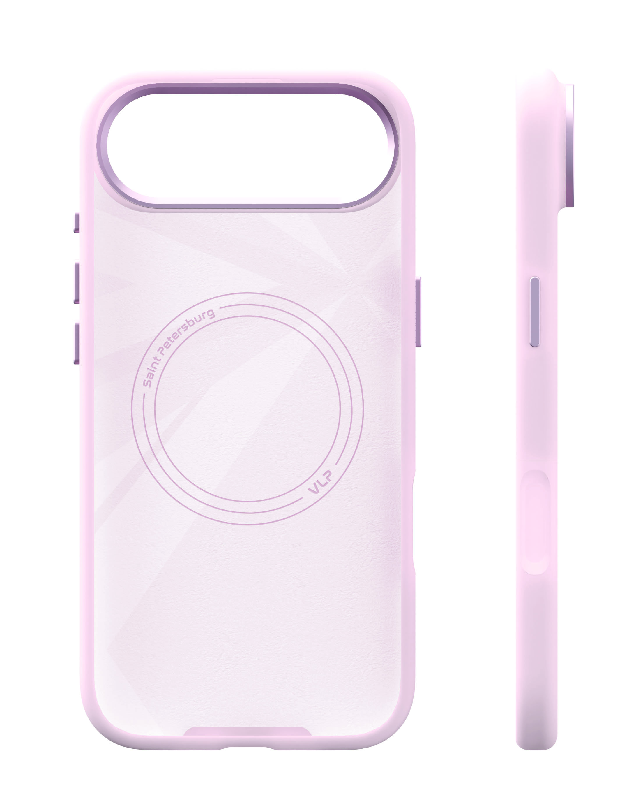 На фото изображено Чехол защитный VLP Aster Pro Case с MagSafe для iPhone 17 Air, розовый