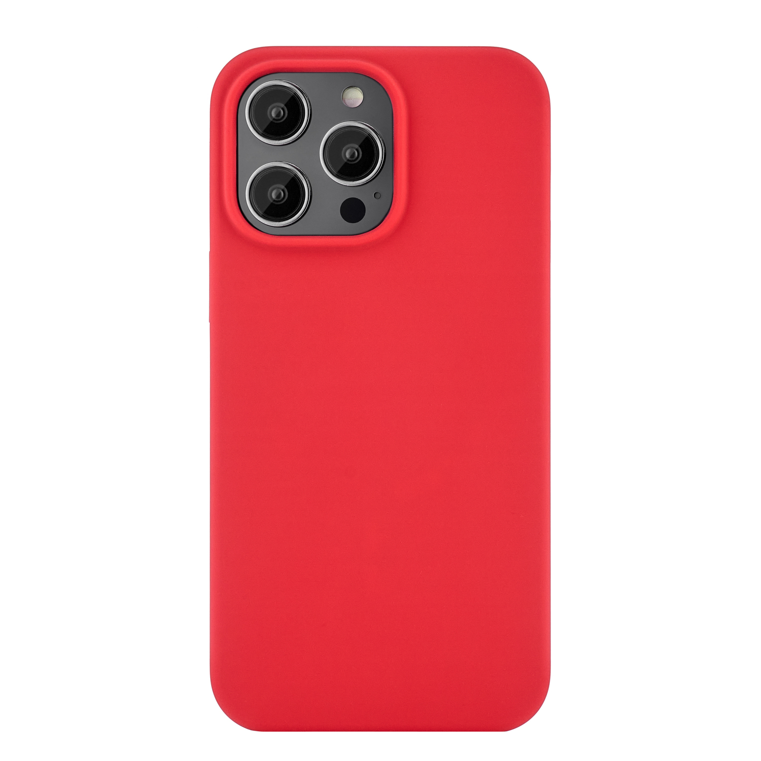 Чехол защитный uBear Touch Case для  iPhone 14 Pro Max, силикон, софт-тач, красный