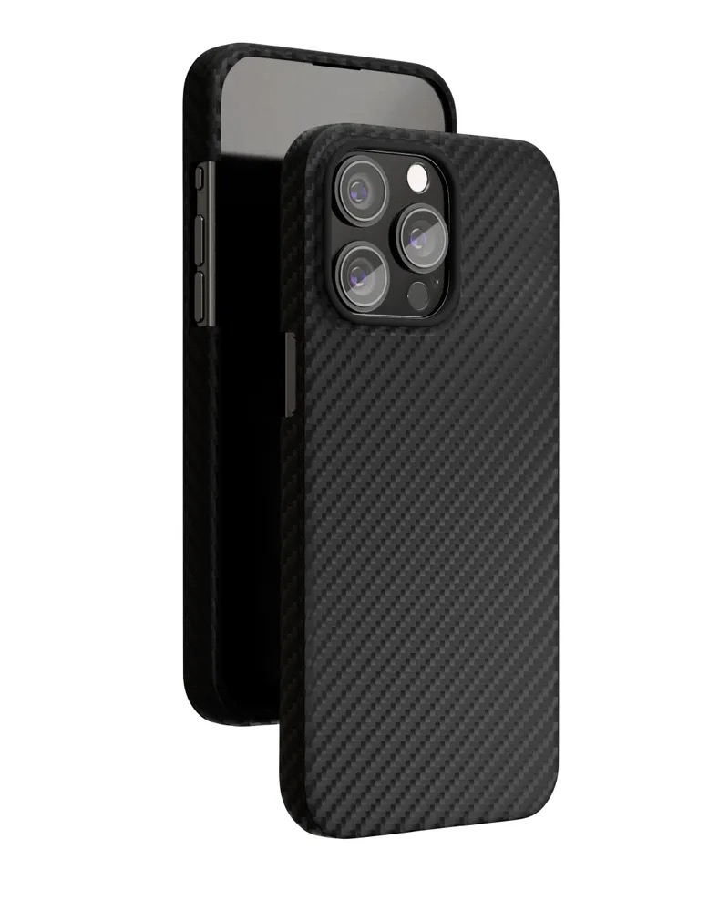 Чехол защитный "vlp" Kevlar Case с MagSafe для iPhone 15 ProMax, черный
