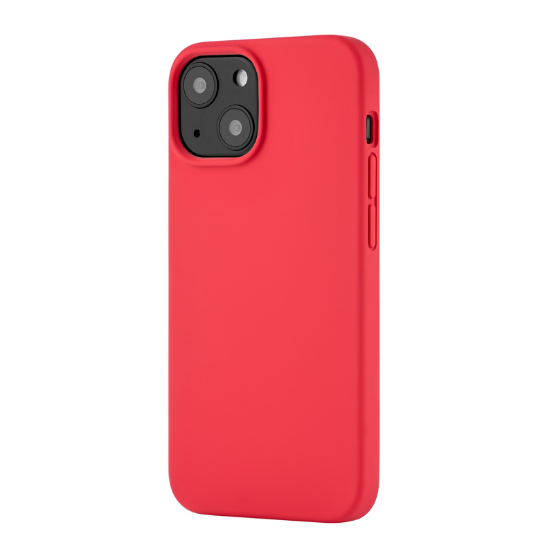 Touch Mag Case (Liquid silicone) for iPhone 13 mini MagSafe Compatible. Магнитная упаковка, красный
