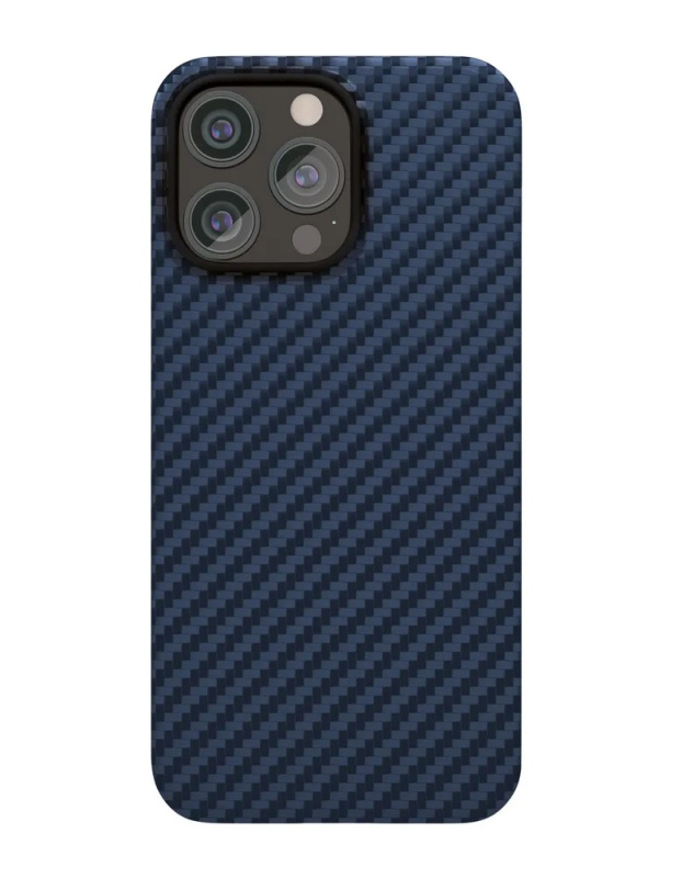 Чехол защитный &quot;vlp&quot; Kevlar Case с MagSafe для iPhone 15 ProMax, темно-синий