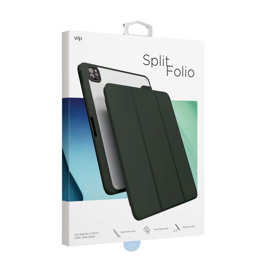 Защитный чехол VLP Split Folio для Apple iPad Air 11 (M2), зелёный