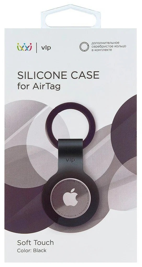 Чехол защитный VLP Silicone Case для AirTag, черный