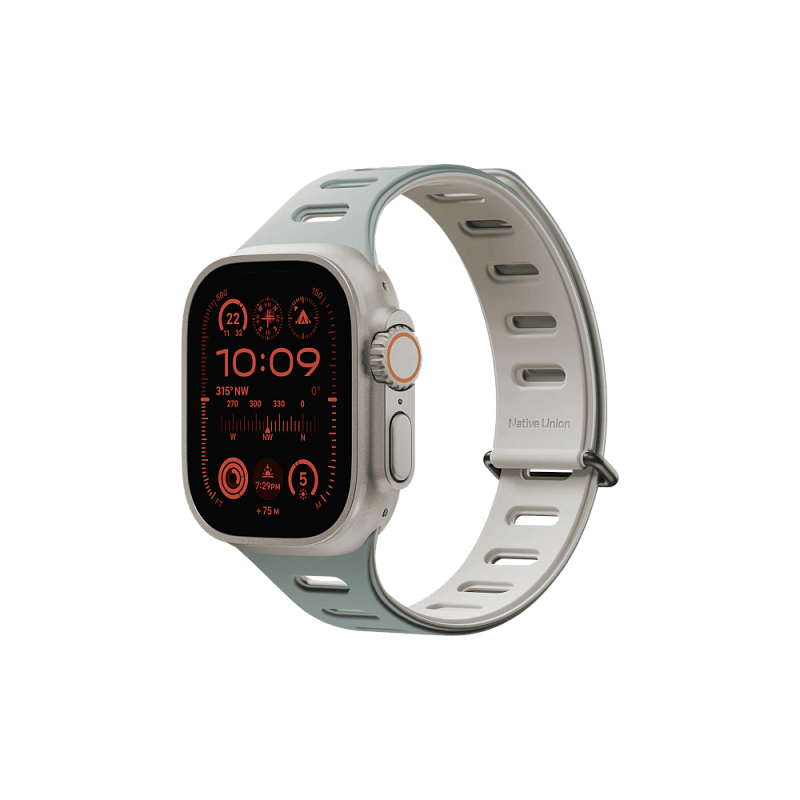 Ремешок для часов APPLE WATCH Magnetic 42/44/45/49MM, зеленый/серый