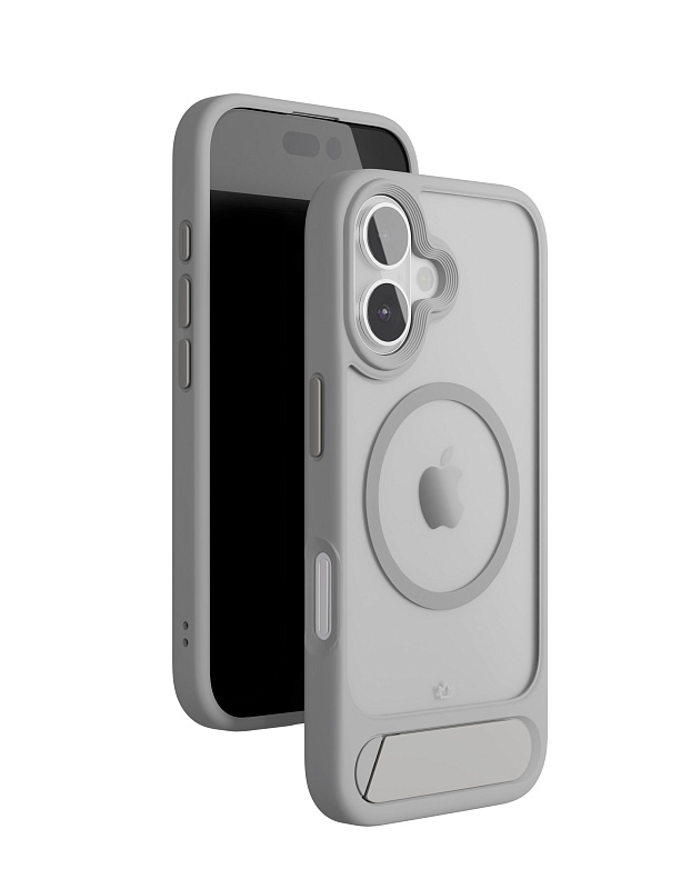 Чехол защитный VLP Reels Case с MagSafe для iPhone 16 Plus, серый