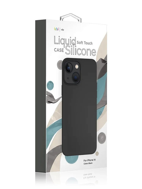 Чехол защитный VLP Silicone case для iPhone 14, черный