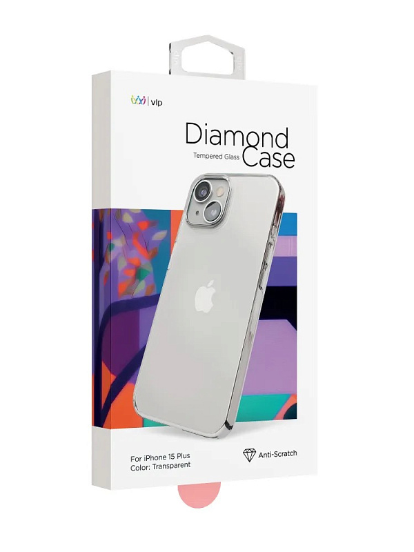 Чехол защитный VLP Diamond Case для iPhone 14Plus/15Plus, прозрачный