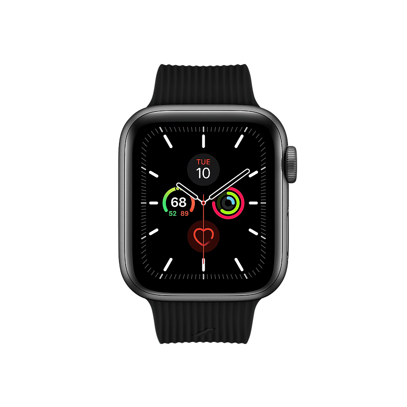 Ремешок для часов Apple Watch  40мм, cиликоновый черный