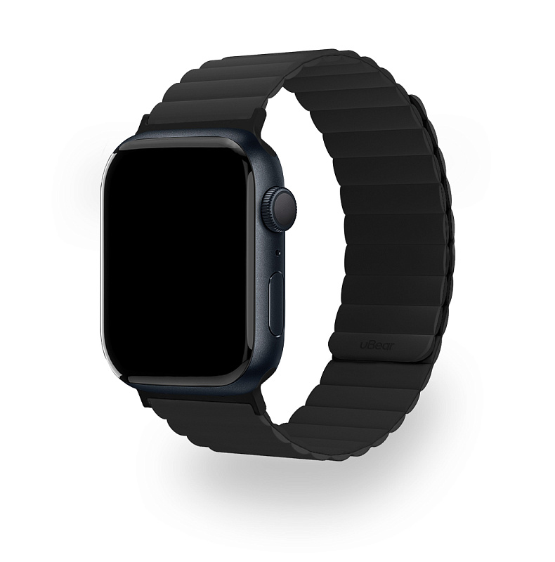 Ремешок uBear Mode для Apple Watch M/L (42, 44, 45, 49 мм), силиконовый, чёрный