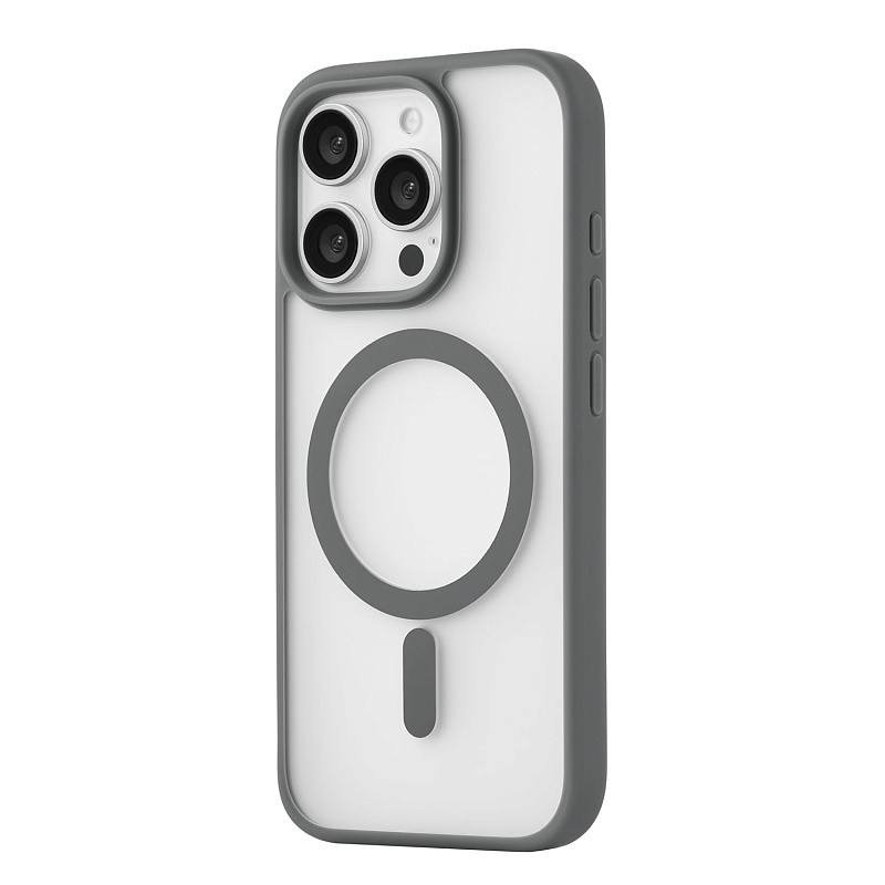 Чехол защитный uBear Cloud Mag Case для iPhone 16 Pro, серый