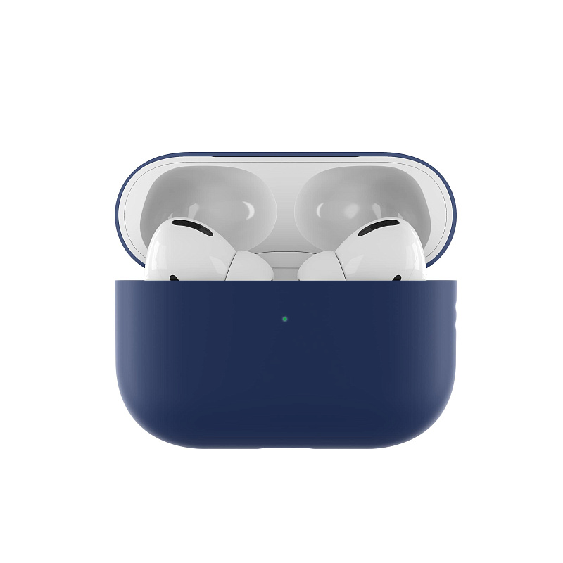 Ультратонкий силиконовый чехол Touch Case for AirPods Pro 2 / Pro, тёмно-синий