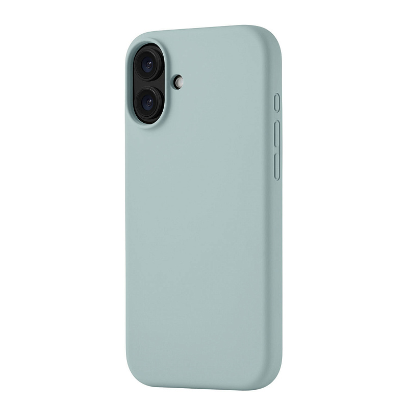 Чехол защитный uBear Touch Mag Case для iPhone 16 Plus, MagSafe совместимый, силикон, софт-тач, холодная мята