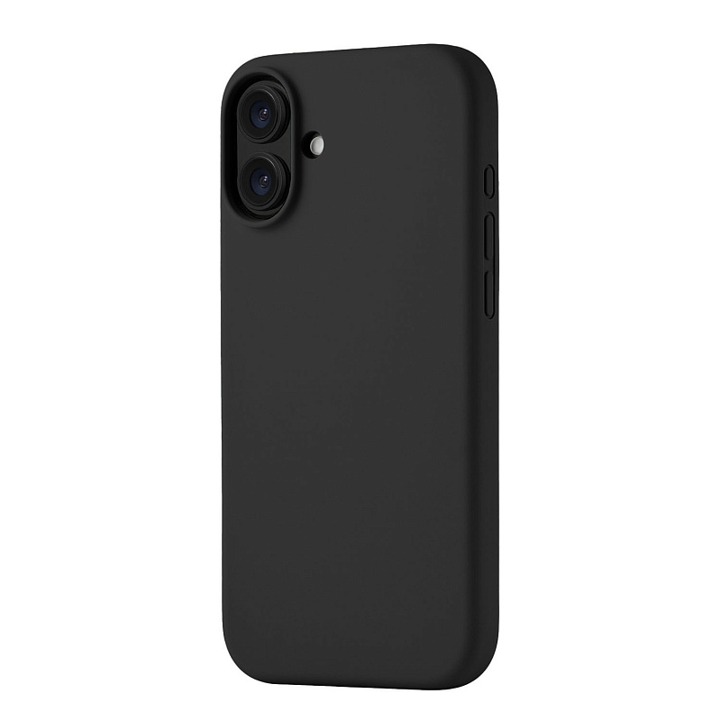 Чехол защитный uBear Touch Mag Case для iPhone 16 Plus, MagSafe совместимый, силикон, софт-тач, черный