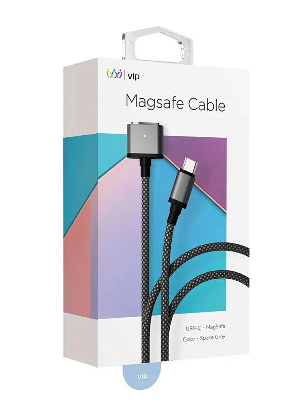 Дата-кабель VLP Cable USB C - MagSafe, 2.0м, серый космос