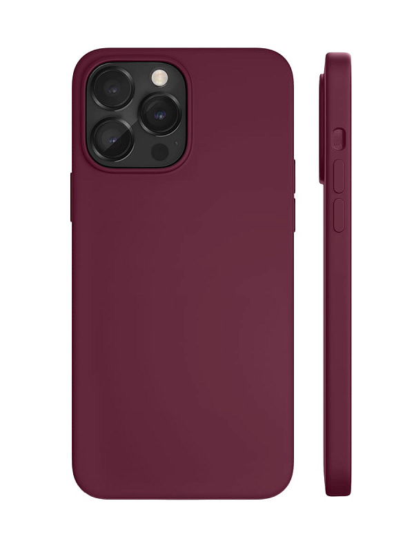Чехол защитный VLP Silicone case с MagSafe для iPhone 14 Pro, марсала