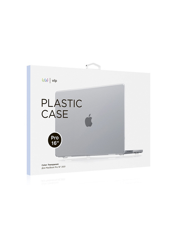 Чехол защитный VLP Plastic Case для MacBook Pro 16" 2021, прозрачный