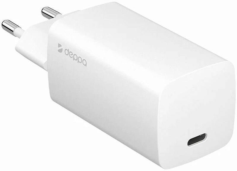 СЗУ USB-C Deppa, PD 3.0, 65W, GaN, белый