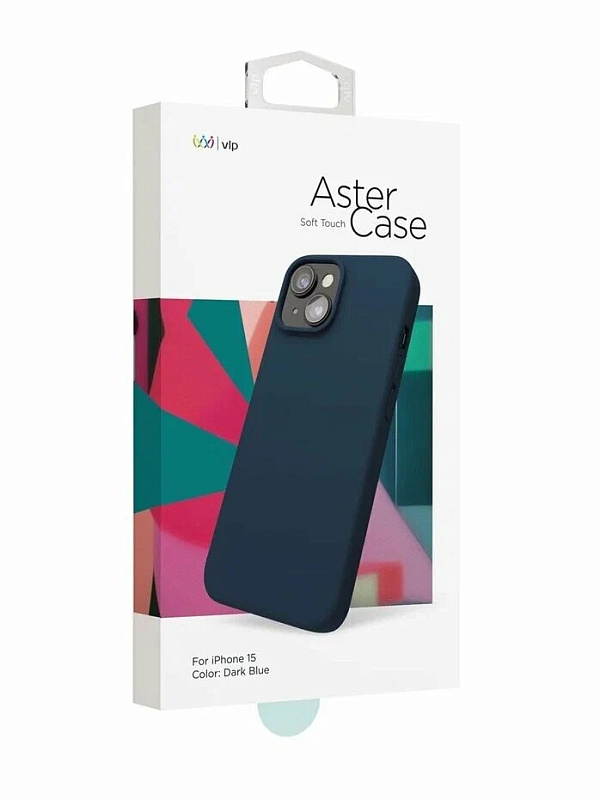 Чехол защитный VLP Aster Case для iPhone 14/15, темно-синий