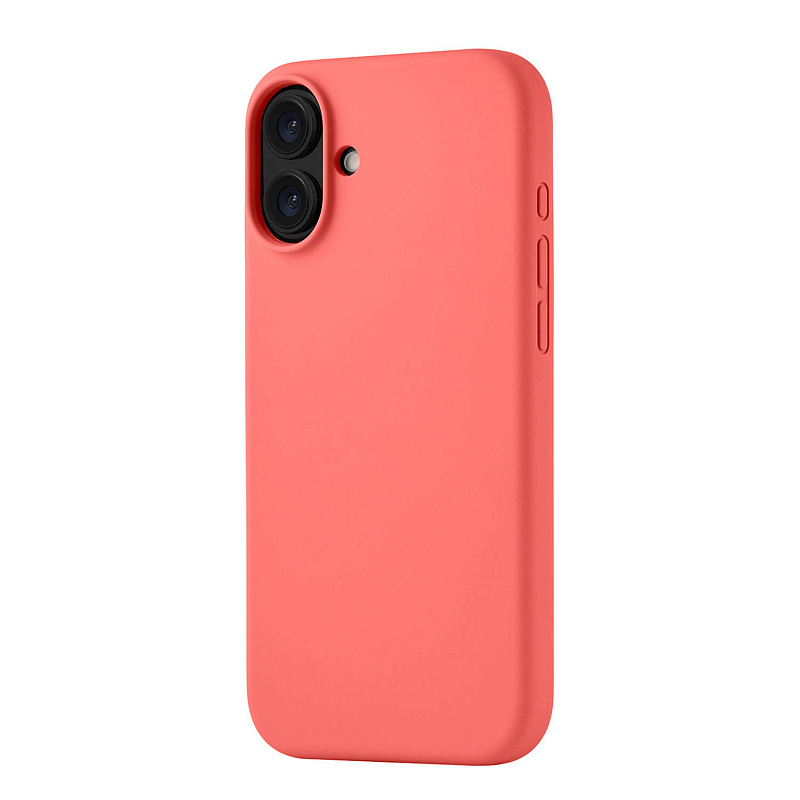 Чехол защитный uBear Touch Mag Case для iPhone 16 Plus, MagSafe совместимый, силикон, софт-тач, коралловый