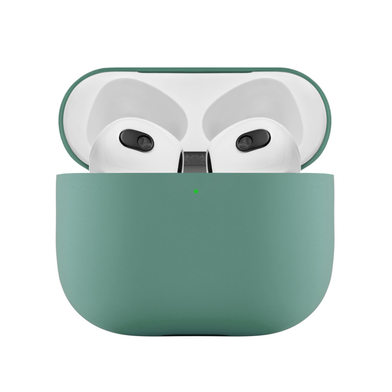 Фото Ультратонкий силиконовый чехол Touch Case для AirPods 3, зелёный Фото Ультратонкий силиконовый чехол Touch Case для AirPods 3, зелёный