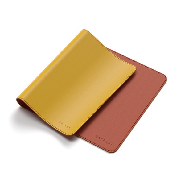 Фото Коврик Satechi Dual Side ECO-Leather Deskmate, желтый/оранжевый Фото Коврик Satechi Dual Side ECO-Leather Deskmate, желтый/оранжевый