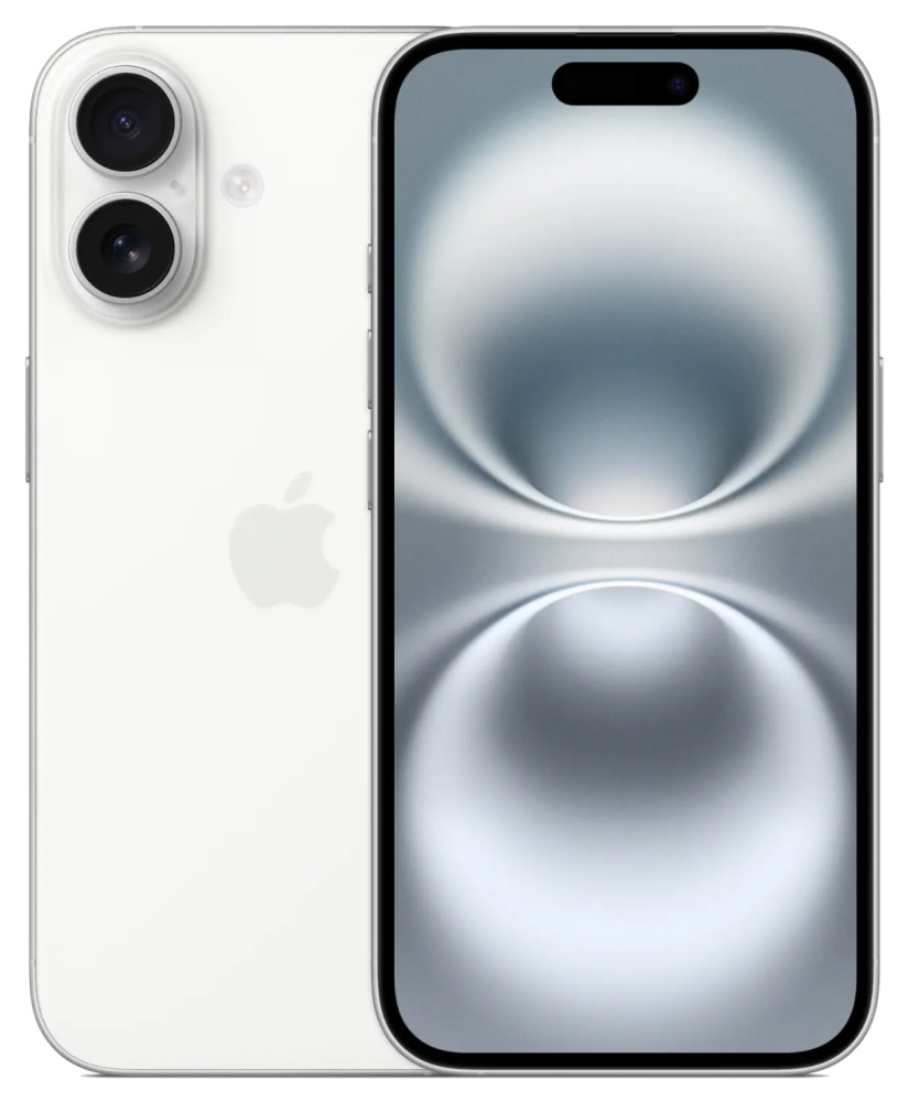 Фото Apple iPhone 16, 128 ГБ, Белый На фото изображено Apple iPhone 16, 128 ГБ, Белый