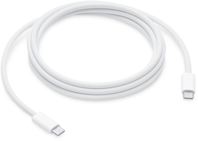 Фото Кабель Apple USB-C/USB-C, 240w Woven, 2м, белый Фото Кабель Apple USB-C/USB-C, 240w Woven, 2м, белый