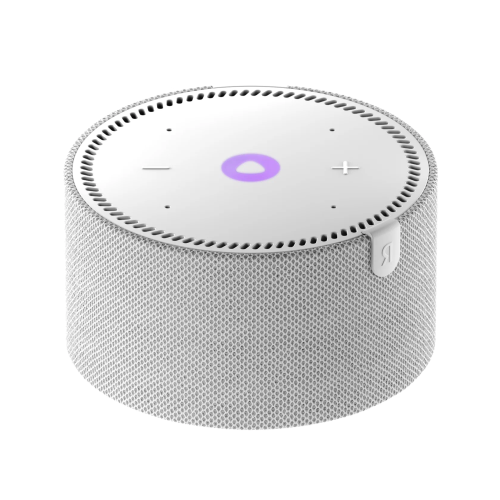 Фото Умная колонка Яндекс Станция Мини без часов, Серый опал На фото изображено Умная колонка Яндекс Станция Мини без часов, Серый опал