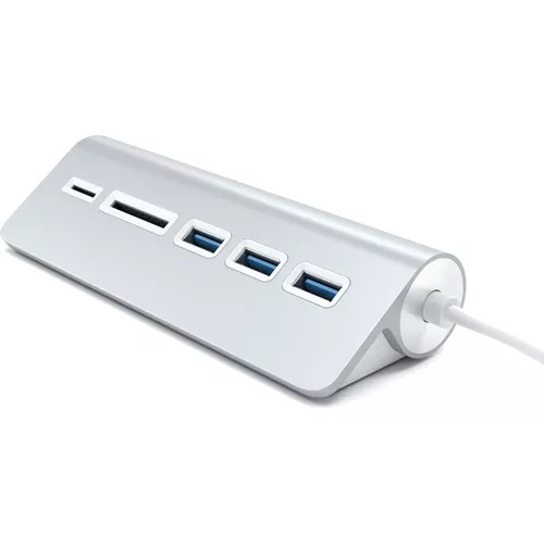 Фото USB-хаб и кардридер Satechi Aluminum USB 30 Hub & Card Reader, серебряный Фото USB-хаб и кардридер Satechi Aluminum USB 30 Hub & Card Reader, серебряный