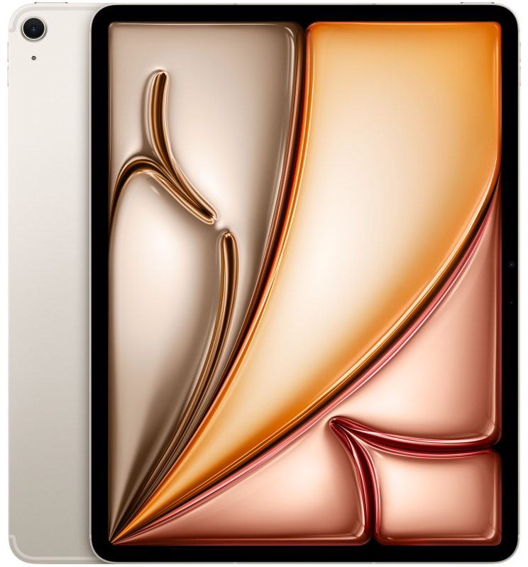 Фото Apple iPad Air M3 (2025) 13” дюймов Wi-Fi + Cellular 512 ГБ, Сияющая звезда Фото Apple iPad Air M3 (2025) 13” дюймов Wi-Fi + Cellular 512 ГБ, Сияющая звезда