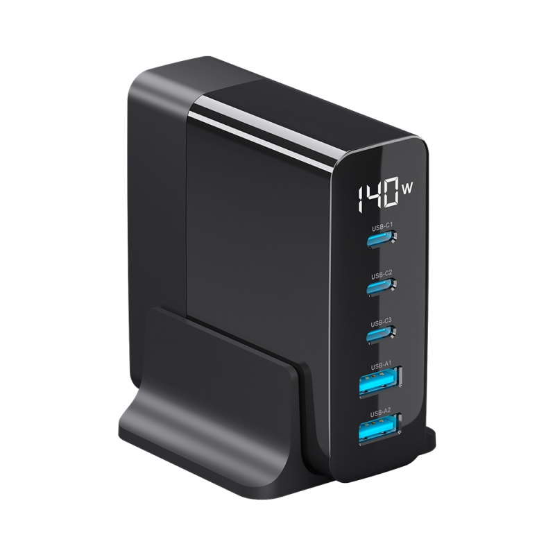Фото Зарядная станция Deppa 3xUSB-C, 2xUSB, черный Фото Зарядная станция Deppa 3xUSB-C, 2xUSB, черный