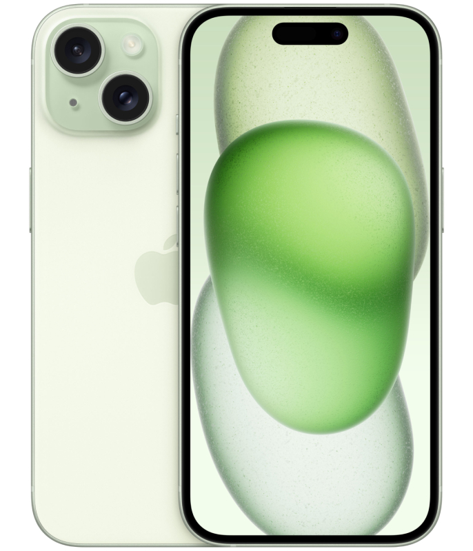 Фото Apple iPhone 15, 128 ГБ, Зеленый На фото изображено Apple iPhone 15, 128 ГБ, Зеленый