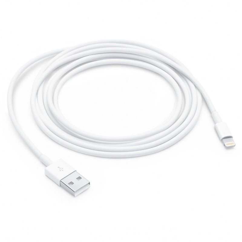 Фото Кабель Apple Lightning/USB, 1м, белый Фото Кабель Apple Lightning/USB, 1м, белый