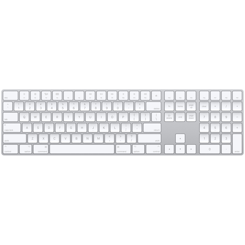 Фото Клавиатура Apple Magic Keyboard с цифровой панелью для Mac, серебристый Фото Клавиатура Apple Magic Keyboard с цифровой панелью для Mac, серебристый