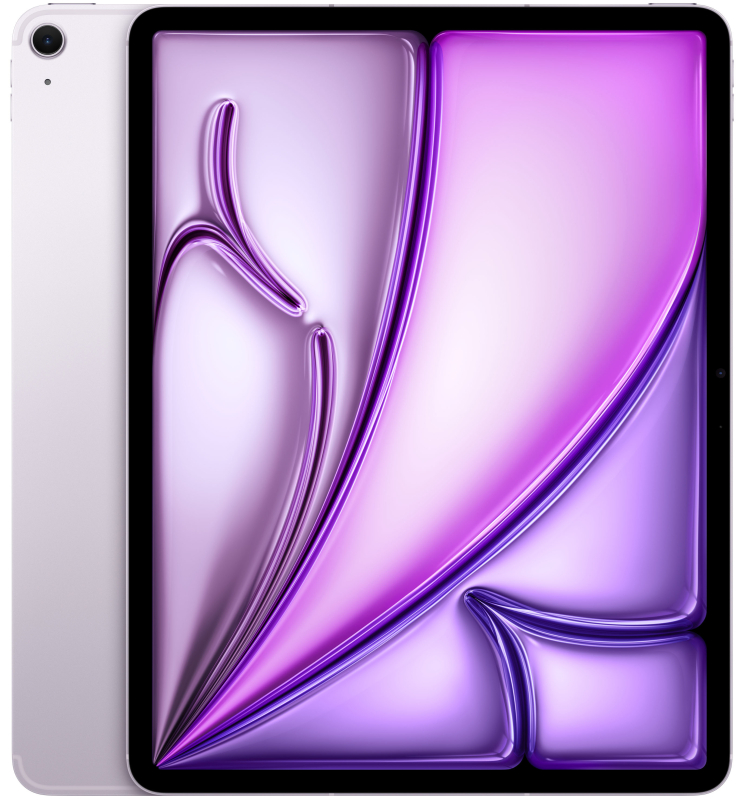 Фото Apple iPad Air M3 (2025) 13” дюймов Wi-Fi + Cellular 1 ТБ, Фиолетовый На фото изображено Apple iPad Air M3 (2025) 13” дюймов Wi-Fi + Cellular 1 ТБ, Фиолетовый